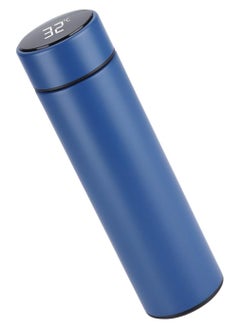 SOSEKO Smart Water Bottle With Temperature Indicator Stainless Steel Vacuum Travel Mug For 24 Hours Hot And Cold Tea Coffee Blue Color  - Image 1