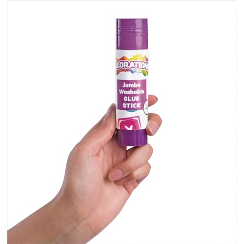 Colorations® Jumbo Washable Disappearing Purple Glue Sticks, Set of 12, 1.41 oz each, Non Toxic & Acid Free, Easy to See Where it is Applied & Dries Clear, Washable Glue, Use at School, Home or Office - Image 4