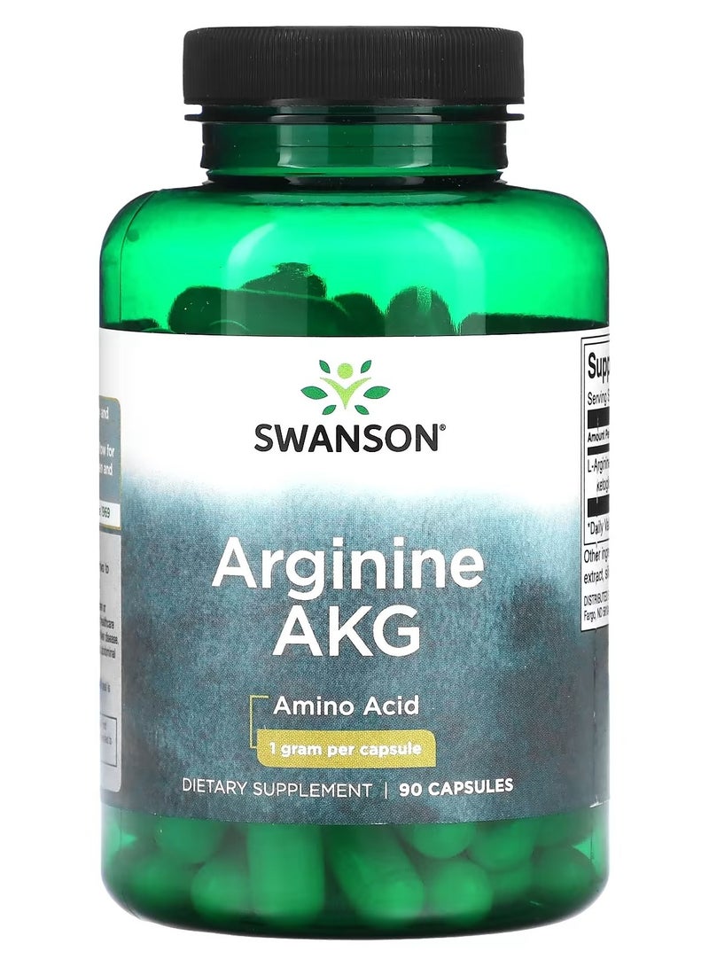 Swanson, Arginine AKG, 1,000 mg, 90 Capsules