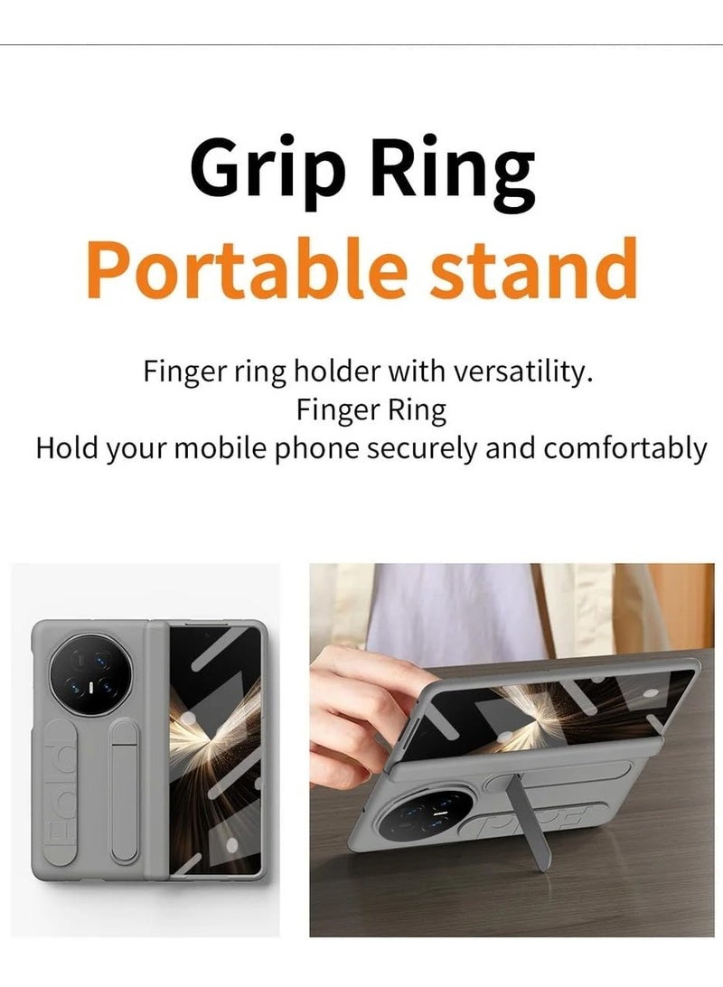 Compatible Honor Magic V5 2025 Case with Screen Protector and Adjustable Stand and Hand Strap PC Shock Cover Hinged Case For Honor Magic V5 - Image 2