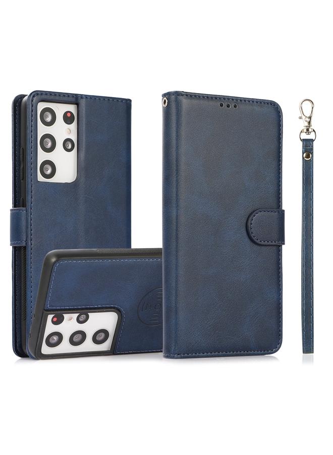 S-TOP Case For Samsung Galaxy S21 Ultra 5G Calf Texture 2 in 1 Detachable Magnetic Back Cover Horizontal Flip Leather Case with Holder & Card Slots & Wallet & Photo Frame - Image 1