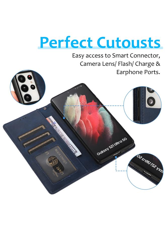 S-TOP Case For Samsung Galaxy S21 Ultra 5G Calf Texture 2 in 1 Detachable Magnetic Back Cover Horizontal Flip Leather Case with Holder & Card Slots & Wallet & Photo Frame - Image 4