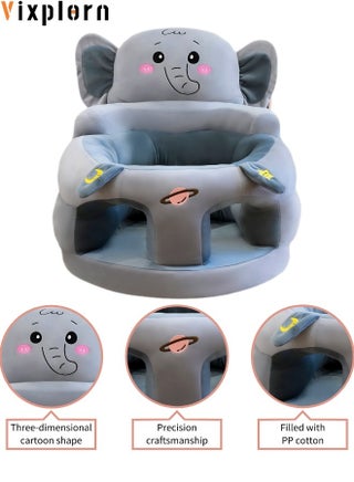 Gray cute elephant pattern-1