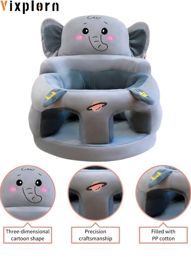 Vixplorn Baby Chair Baby learning sitting seat, baby sofa toys, baby learning chair, cartoon cute plush newborn sofa, crystal velvet fabric, PP cotton filling, toddler children gift, suitable for baby children - Image 1