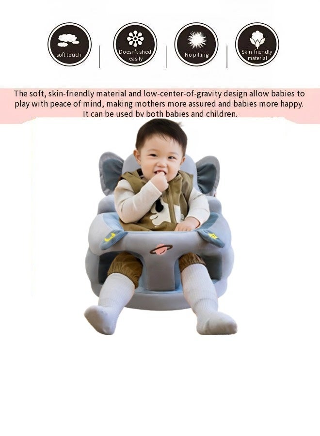Vixplorn Baby Chair Baby learning sitting seat, baby sofa toys, baby learning chair, cartoon cute plush newborn sofa, crystal velvet fabric, PP cotton filling, toddler children gift, suitable for baby children - Image 4