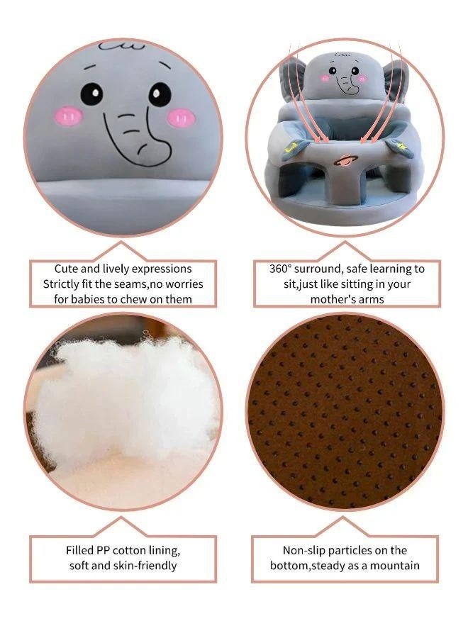 Vixplorn Baby Chair Baby learning sitting seat, baby sofa toys, baby learning chair, cartoon cute plush newborn sofa, crystal velvet fabric, PP cotton filling, toddler children gift, suitable for baby children - Image 5