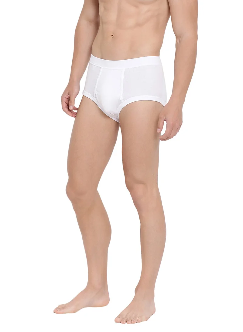 BYC MEN'S COTTON BRIEF (PACK OF 3) - WHITE
