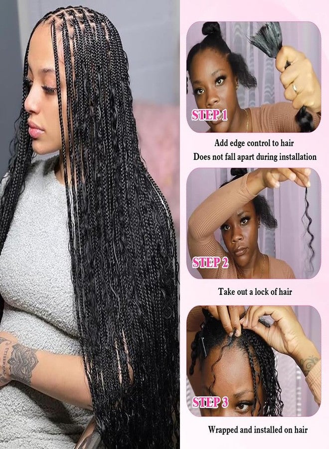 FDX Human Braiding Hair for Boho Braids 16 Inch Deep Wave Bulk Human Hair for Braiding 2 Bundles Bohemian Boho Hair for Braiding 100% Brazilian Curly Wet and Wavy Human Braiding Hair 1B Black - Image 5
