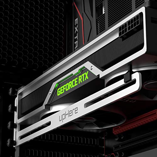upHere White Graphics Card GPU Brace Support /Holster Bracket, Anodized Aerospace Aluminum, Single or Dual Slot Cards-(GL04) - Image 5
