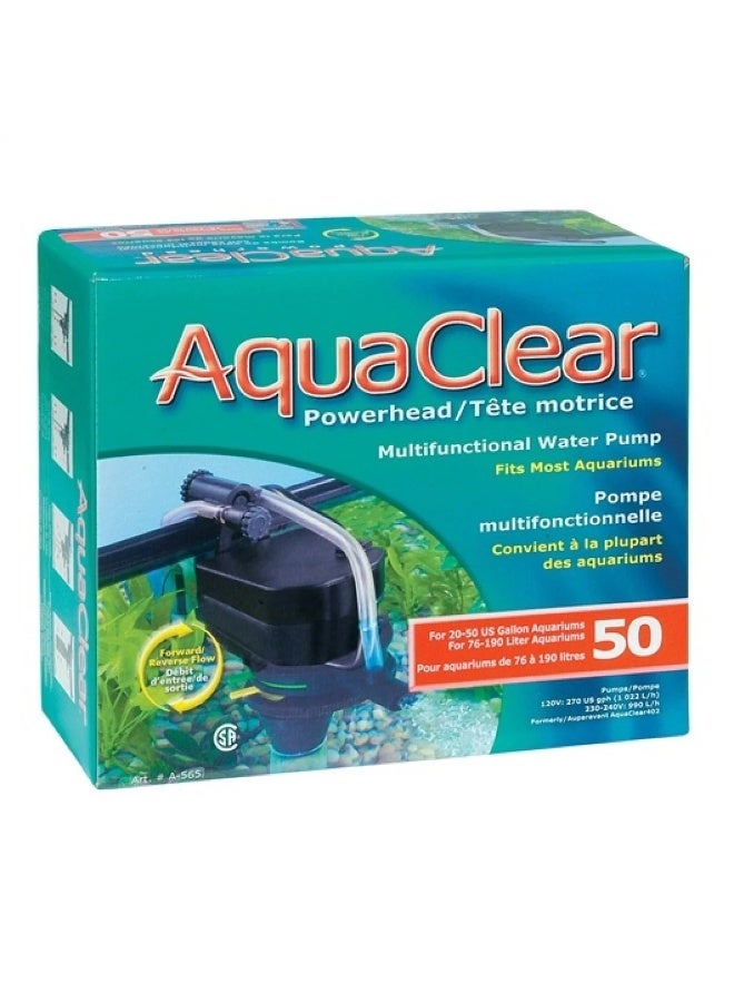 مضخة AquaClear Powerhead موديل 50 فولت لأحواض السمك من 76 إلى 190 لترًا