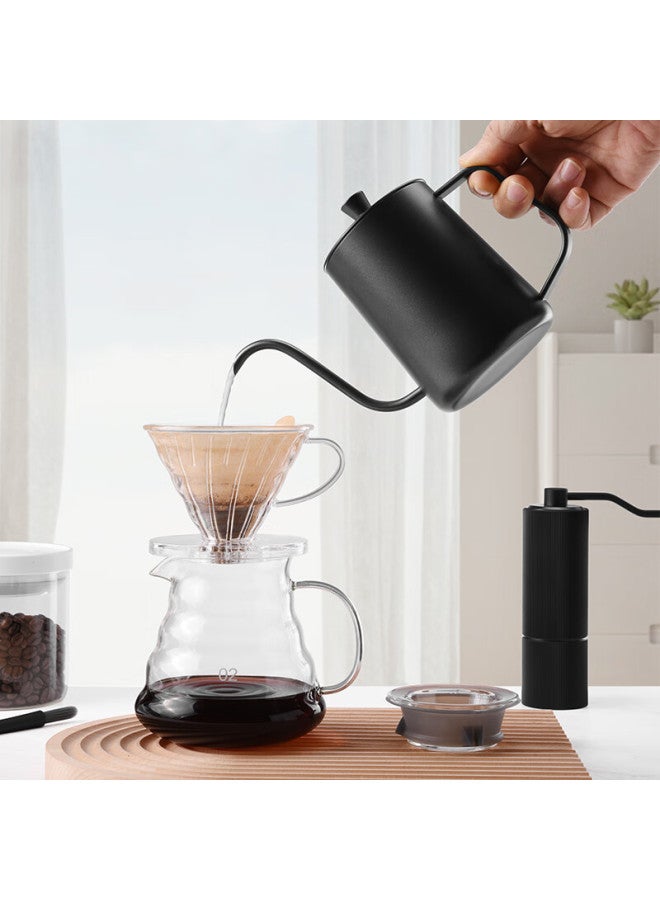 Cliton Hand-crank Coffee Grinder, Portable Coffee Maker, Coffee Pot, Coffee Filter Cup, Filter Paper Set - Image 5