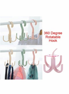 Excefore 360 Degree Rotatable Hook Wardrobe Multi-Functional Bag Tie Hanger  - Image 3