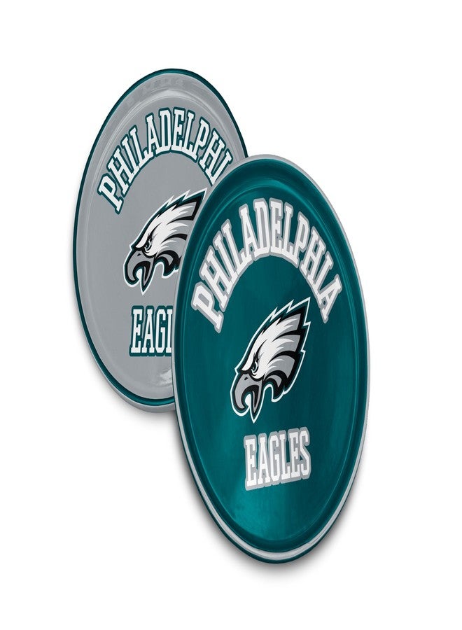 Proformance Home NFL Philadelphia Eagles Home and Away 2 Pack Round Serving Plates - Image 1