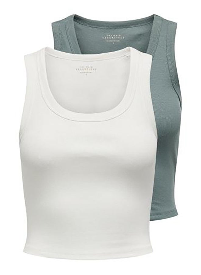 ONLY Onleasy S/L Tank Top Jrs 2 Pack - Image 3