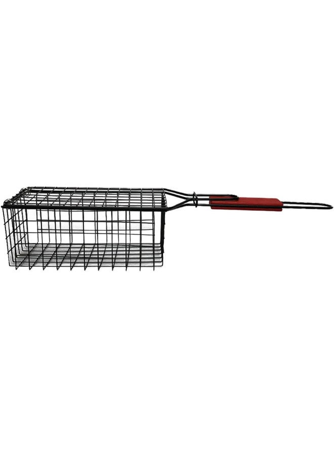 Bbq Grill/Flip Basket Barbeque Metal Grilling Rack Non Stick With Wooden Handle 51x25x12 Cm Black, Red - pzsku/Z52449254122C425B07EAZ/45/_/1725651717/d82c57cc-0dfa-49d4-bb2e-ab35ed183688