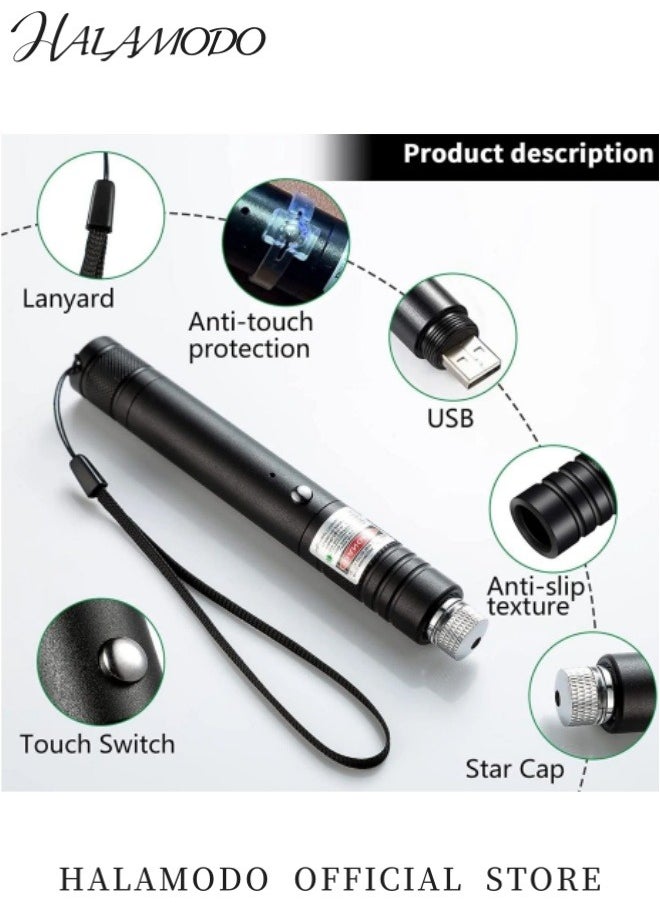 HALAMODO - Laser Pointer Tactical Flashlights Long Range High Power Handheld Flashlight Rechargeable Laser Pointer for Hiking & Cat Laser Toy & Projector - Image 1