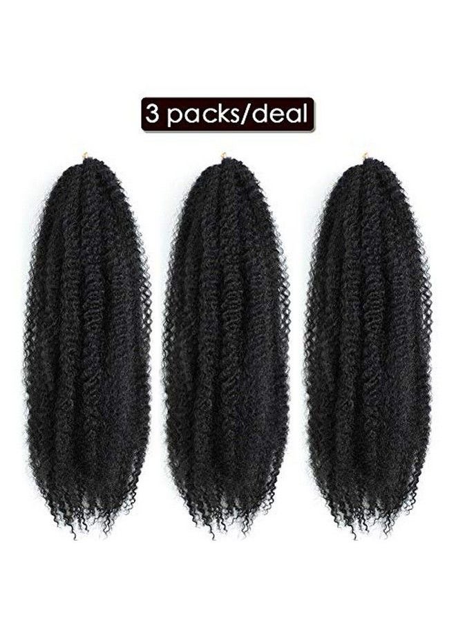 Dansama Marley Hair 24 Inch Marley Twist Hair Afro Twist Marley Braiding Hair For Faux Locs Crochet Hair 3 Packs Synthetic Hair Extensions (24 Inch (Pack Of 3) 1B)  - Image 5