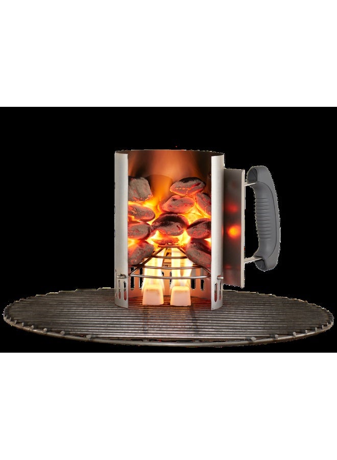 Weber Chimney BBQ Fire Starter Small |  20.5 x 14.5 x 26.5 cm | Lights the charcoal evenly and in less than 5 mins | Premium Grilling accessory - Image 2