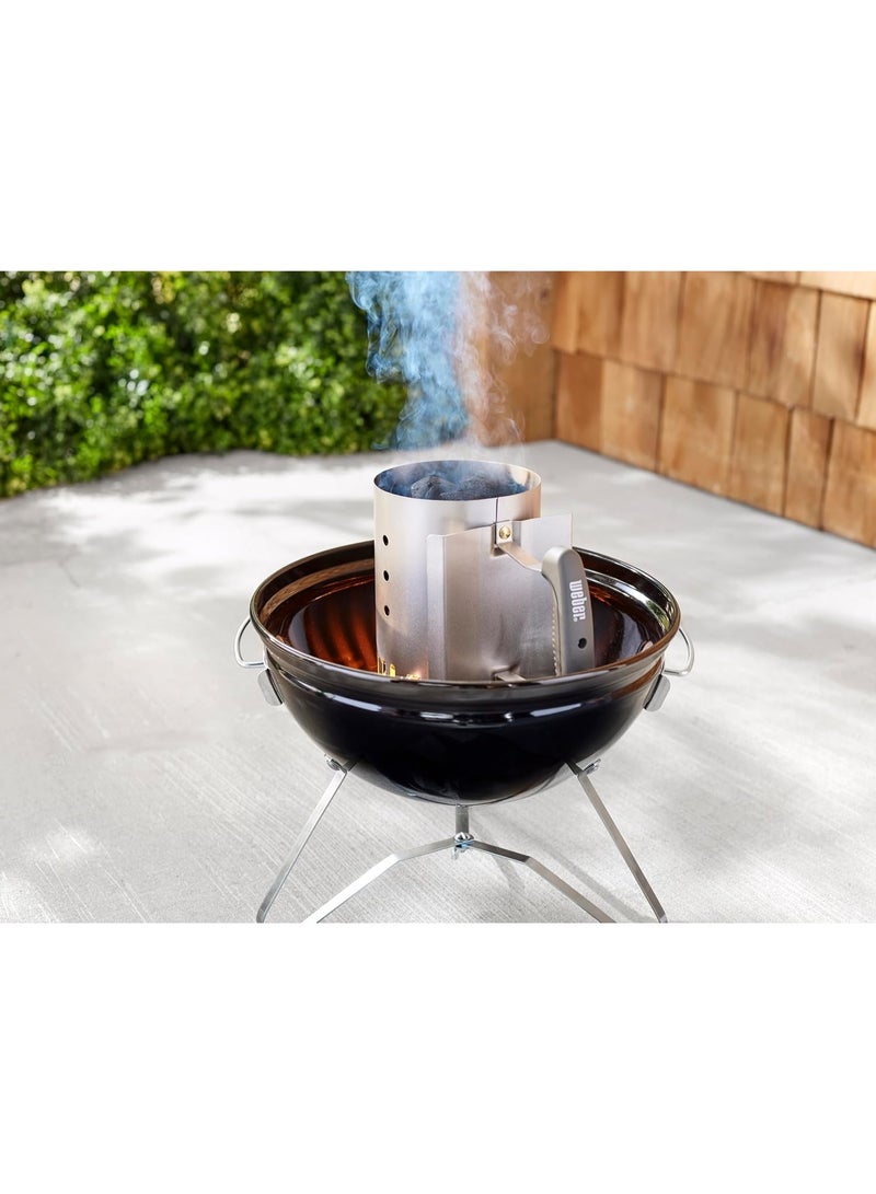 Weber Chimney BBQ Fire Starter Small |  20.5 x 14.5 x 26.5 cm | Lights the charcoal evenly and in less than 5 mins | Premium Grilling accessory - Image 4
