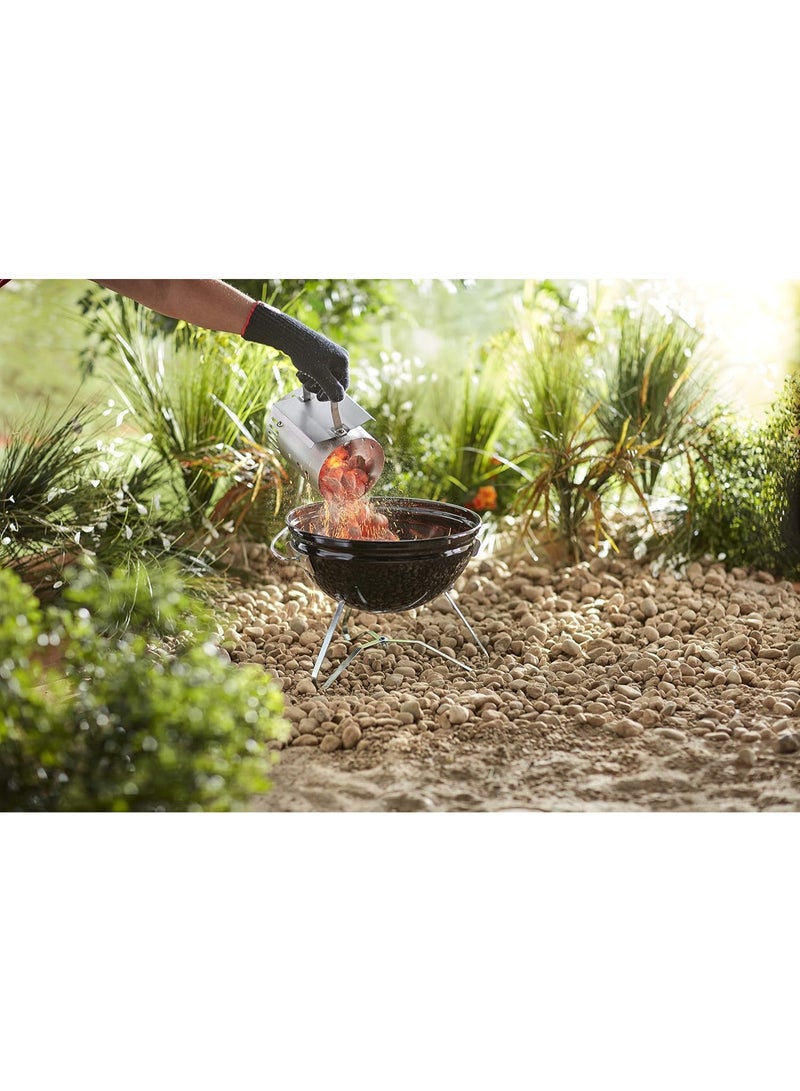 Weber Chimney BBQ Fire Starter Small |  20.5 x 14.5 x 26.5 cm | Lights the charcoal evenly and in less than 5 mins | Premium Grilling accessory - Image 5