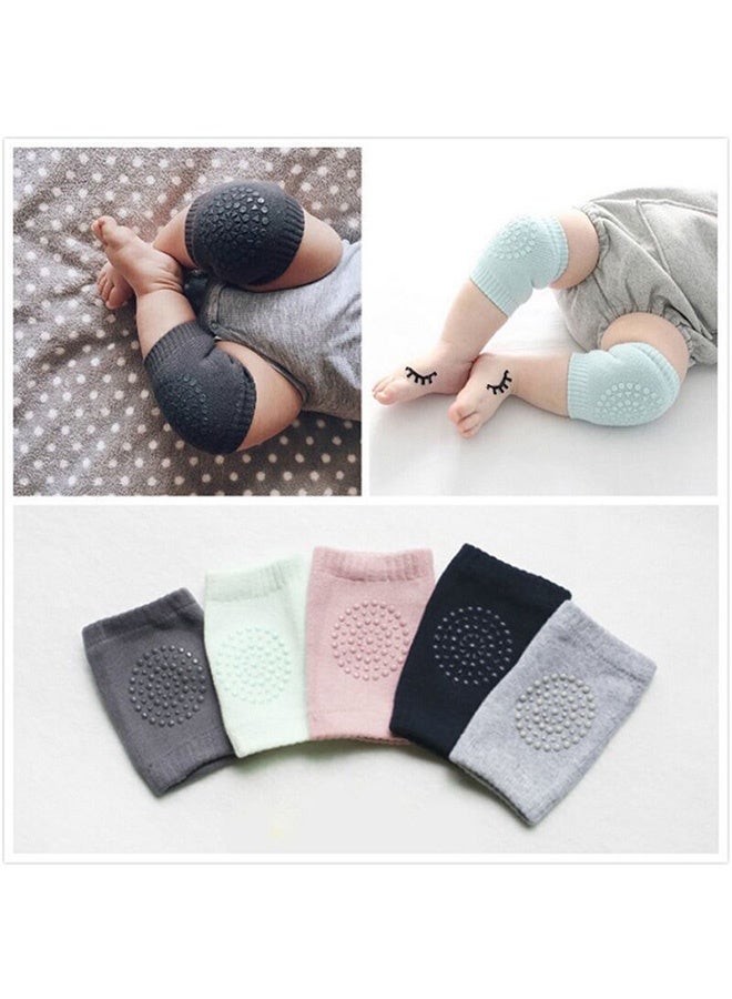 JCB CHIC Baby Leg Sleeves for Crawling，Baby Knee Pads for Crawling Anti-Slip Leg Warmers for Boys and Girls 5 Pairs Kids Kneepads and Elbow Pads Comfortable Protective Gear for Toddlers(random color) - Image 1
