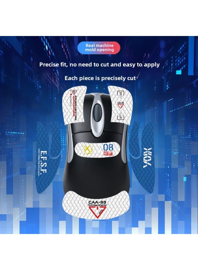 Suitable For Microsoft IO1.1 Mouse Anti-slip Stickers Full Set With Back Stickers Lizard Skin Protective Stickers Anti-sweat Suction Generation Wholesale-Color:io1.1-SY-040 Team Printing/Black Diamond-Full Package  - Image 4