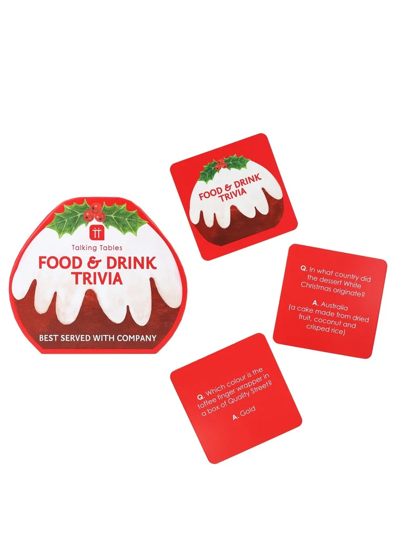 Talking Tables Food and Drink Christmas Trivia Game