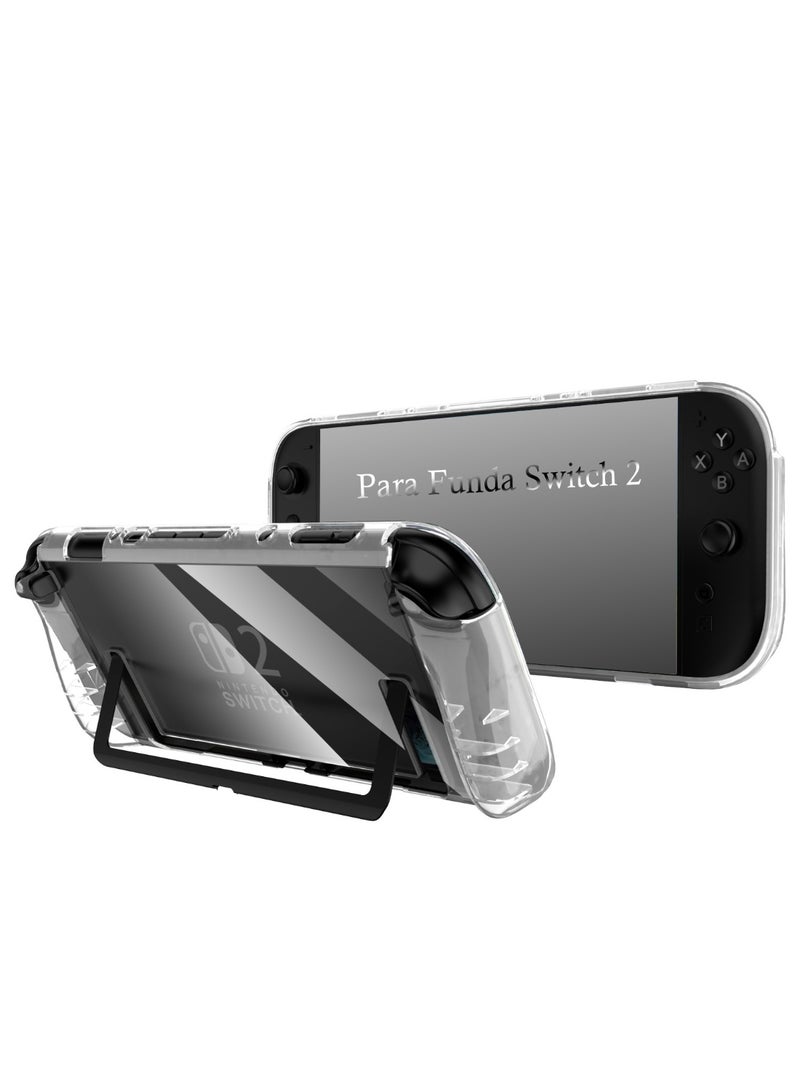 ANYOGRO Anyong Compatible with Nintendo Switch 2 Case (2025) Clear, Dockable TPU Grip Soft Shell Shockproof Anti-Scratch Design and Easy Snap-On Installation Protective Cover for Switch 2 7.9 Inch Crystal Tranparant - Image 1