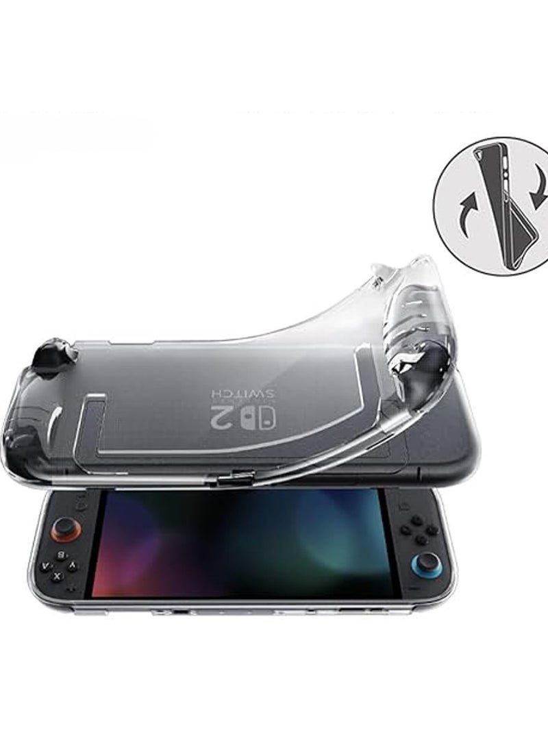 ANYOGRO Anyong Compatible with Nintendo Switch 2 Case (2025) Clear, Dockable TPU Grip Soft Shell Shockproof Anti-Scratch Design and Easy Snap-On Installation Protective Cover for Switch 2 7.9 Inch Crystal Tranparant - Image 3
