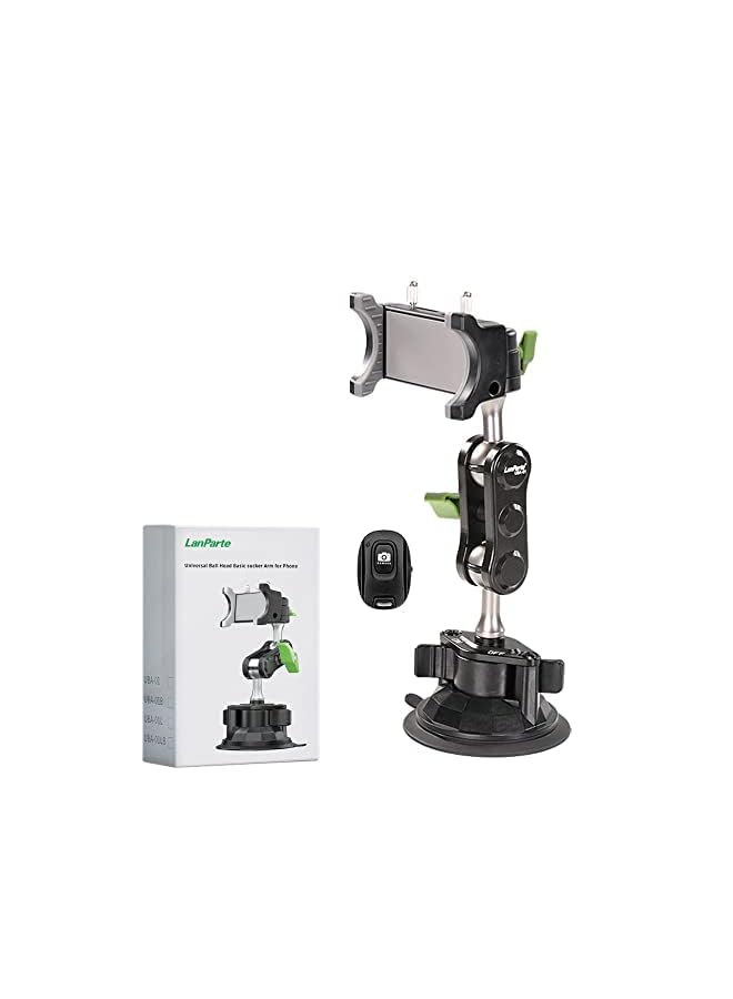 Beauenty Car Phone Holder with 360° Rotating Arm, Car Camera Holder With Remote Control, Mobile Phone Automobile Cradles Holder That Can Work on The Car Dashboard or Windshield - Image 2