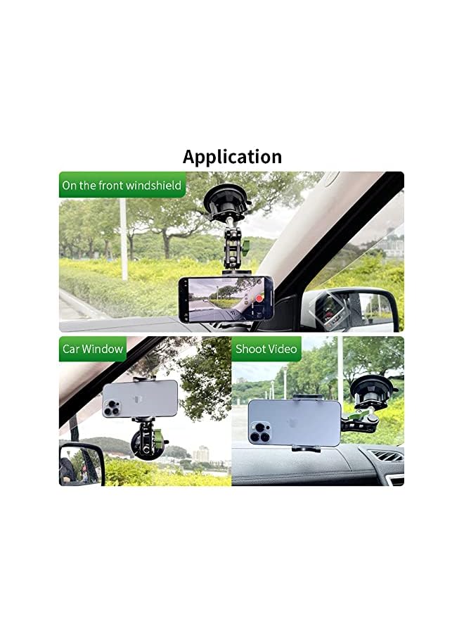 Beauenty Car Phone Holder with 360° Rotating Arm, Car Camera Holder With Remote Control, Mobile Phone Automobile Cradles Holder That Can Work on The Car Dashboard or Windshield - Image 3