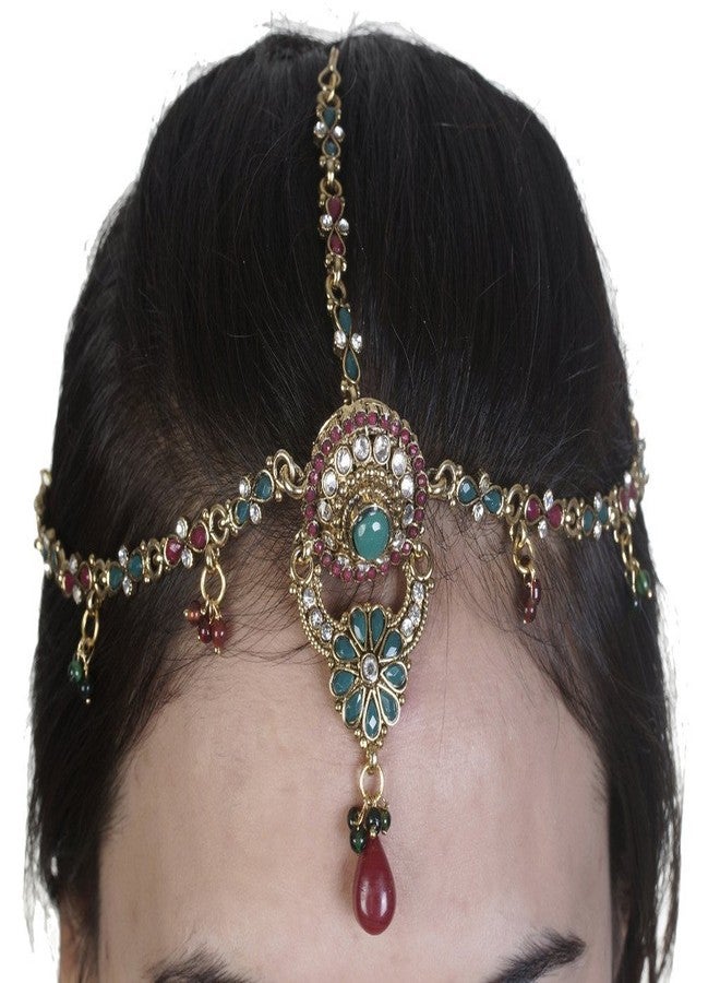 Vama Fashions Tikka Matha Patti Mangtika Stone Traditional Damini for Women - Image 2