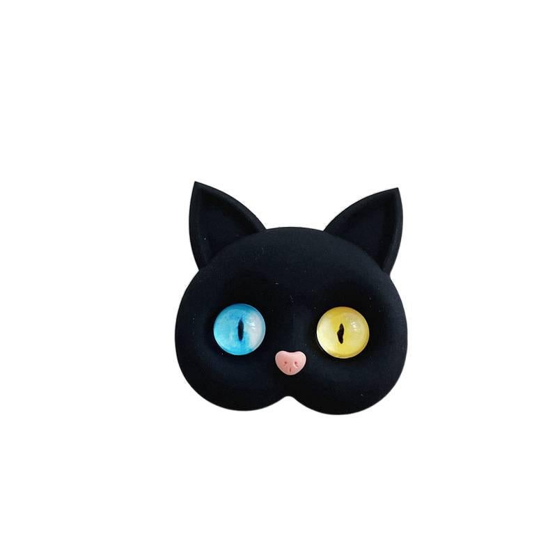 Phone Holder Silicone Cute Cat with Full Rotation for Fits Most Smartphones in Black for Family Use - Image 1