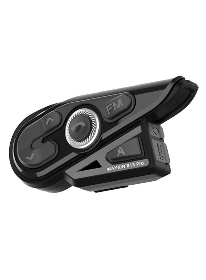 Captaintech Bluetooth Headset, 6 Riders Bluetooth Intercom1500M with Music Sharing, FM Radio, One -Click Pairing, IP67 Waterproof, Type-C Charge, Noise Cancellation, Fit for Snowmobile  - Image 1