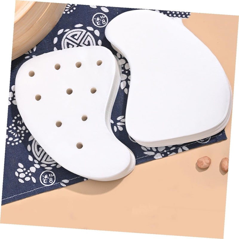 500 Pieces Perforated Steamer Paper Liners Nonstick Kitchen Steamer Pads Anti-skid Bun Steaming Paper and Cooking - Image 4