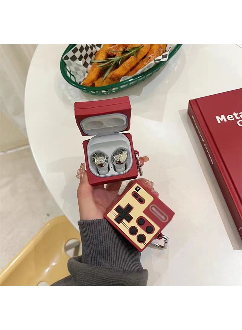 Case Compatible with Samsung Galaxy Buds 2 Case (2021) Galaxy Buds Pro Case (2021) Galaxy Buds Live Buds 2 Pro Cartoon Silicone Full Protective Cute Covers for Girls Women Retro Game Console - Image 2