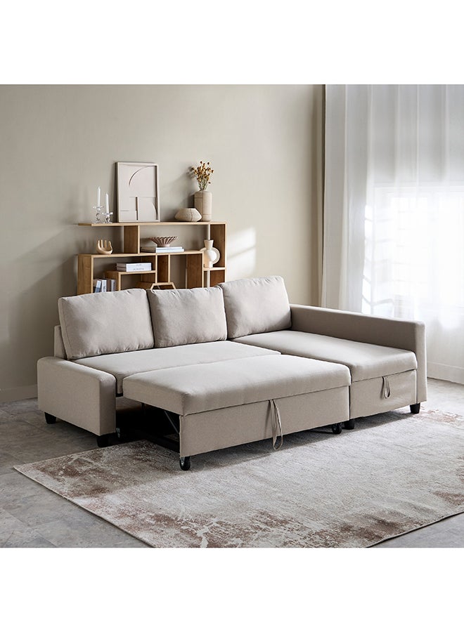 Home Box Spacer 2-Seater Left Right Fabric Corner Sofa Bed with Storage - Image 3