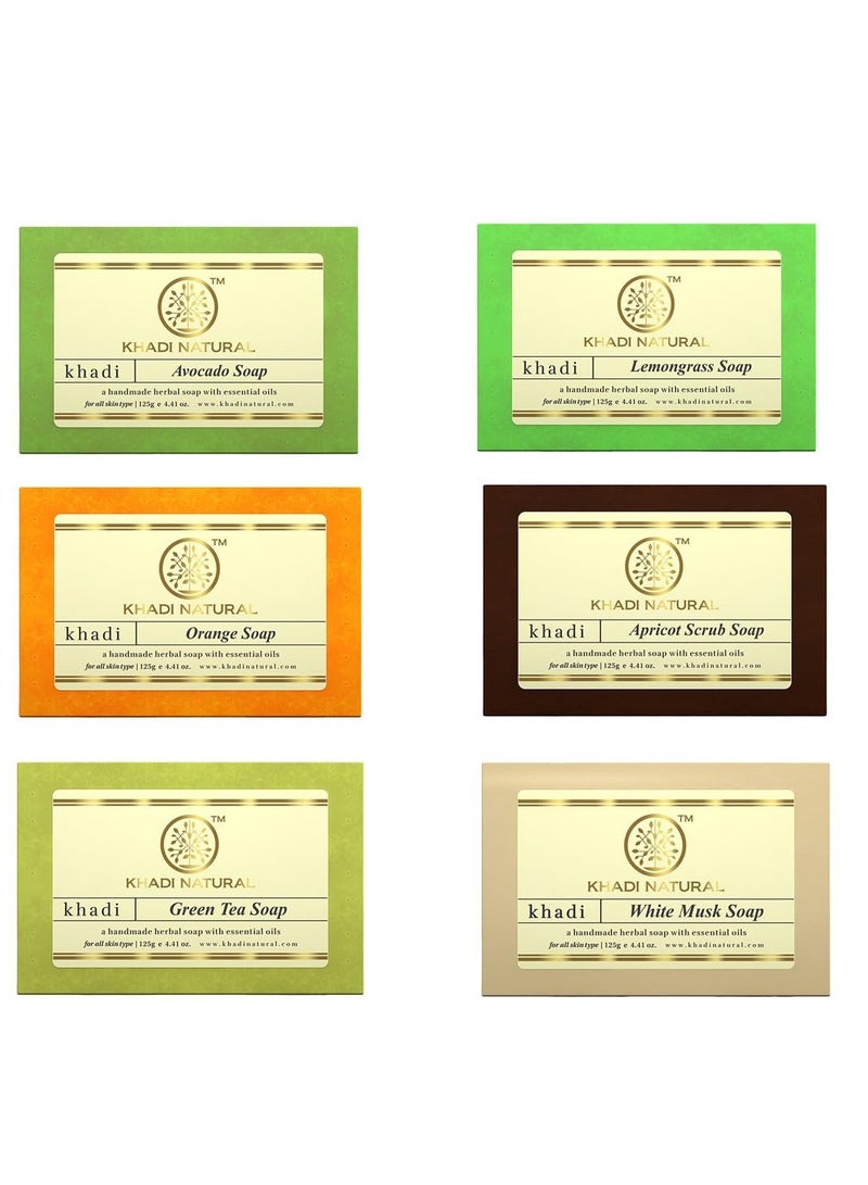 كادي نيتشورال مجموعة هدايا متنوعة من الصابون الطبيعي 125 جم عبوة من 6 قطع - Image 1
