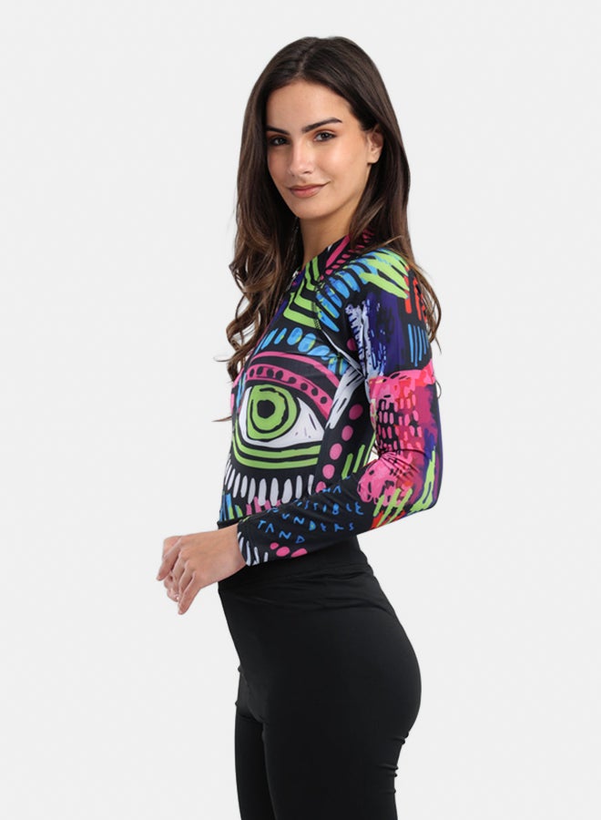 Carina Abstract Rash Guard Swimsuit  - Image 2