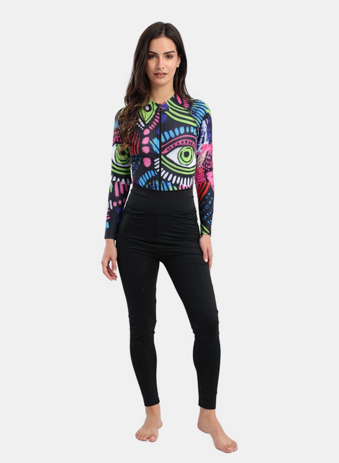 Carina Abstract Rash Guard Swimsuit  - Image 4