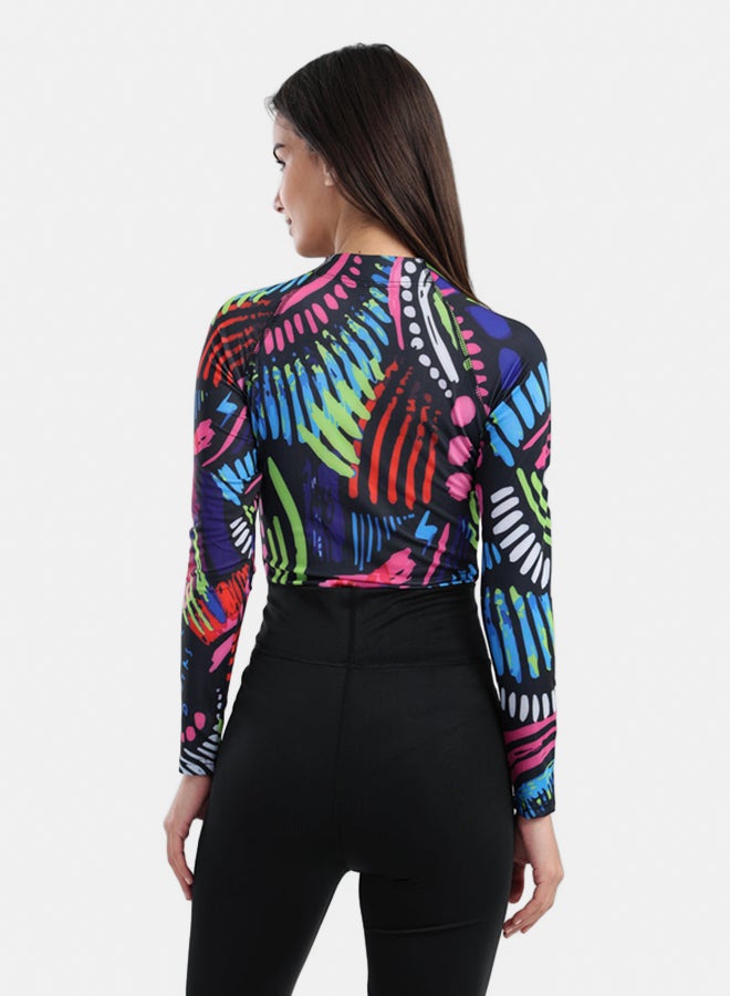 Carina Abstract Rash Guard Swimsuit  - Image 3