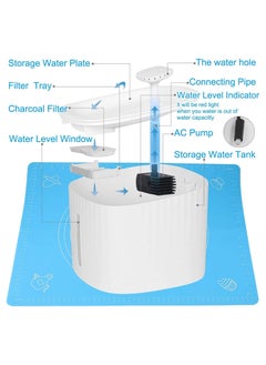 HOCC Pet Water Fountain, 3L/ 106oz Automatic Pet Water Fountain with LED Light  - Image 2