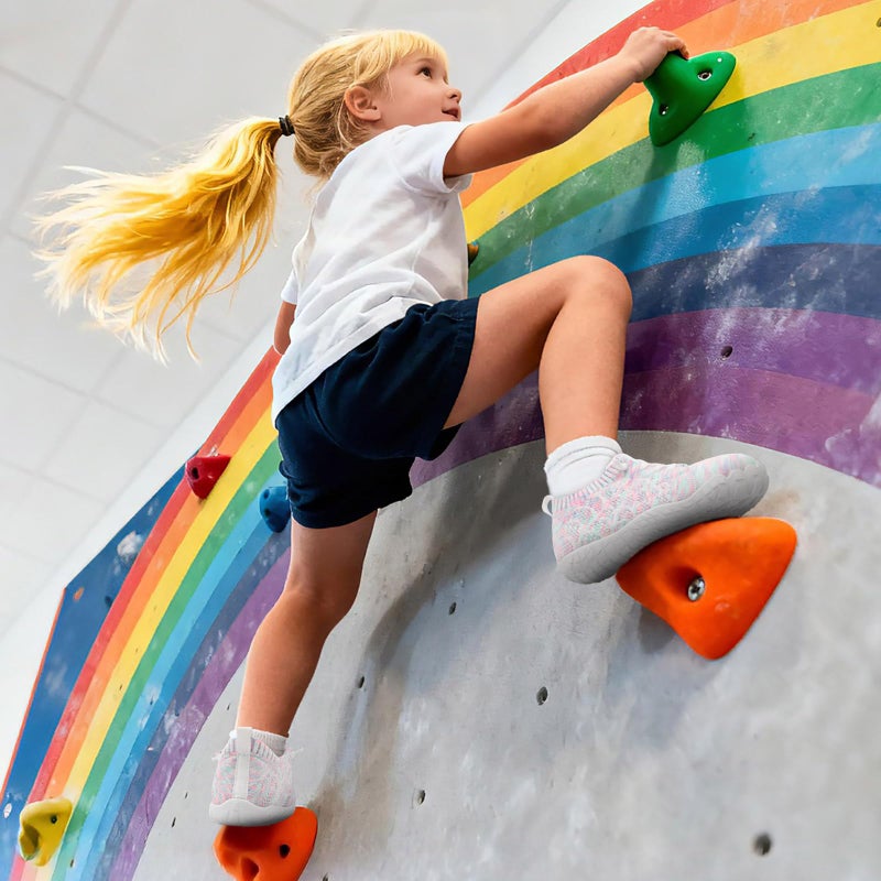 JOINFREE Kids Barefoot Shoes Girls Wide Slip On Shoes Big Kids Breathable Anti-Slip Hiking Sneakers Zero Drop Toddler Walking Climbing Shoe Indoor Outdoor Size 3 - Image 2