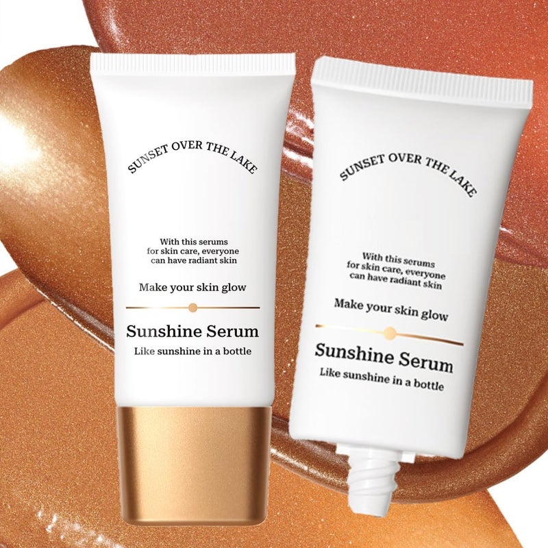 Liquid Bronzer Serum Face Body Bronze Liquid Creamy Glow Makeup Highlighter Body Shimmer Face Body Illuminator Contour Rays Brightening Contouring Bronzing Cream 01Bronze