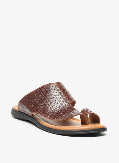 ال بي ال من شو اكسبرس Mens Textured Slip-On Arabic Sandals