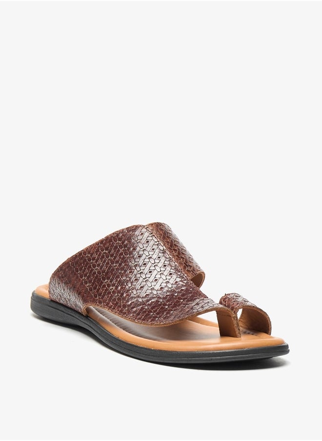 LBL by Shoexpress Mens Textured Slip-On Arabic Sandals  - Image 1