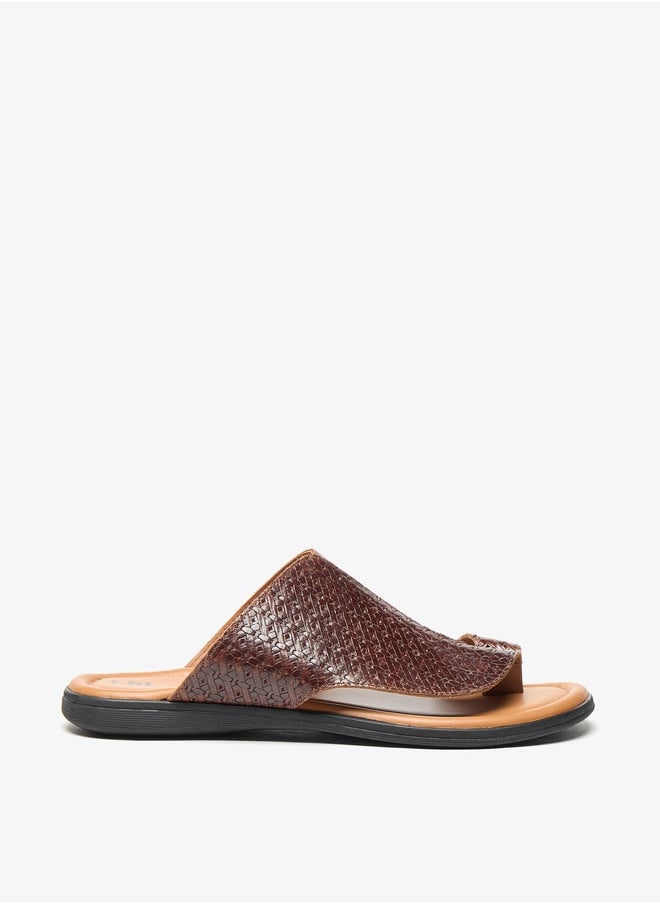 LBL by Shoexpress Mens Textured Slip-On Arabic Sandals  - Image 3