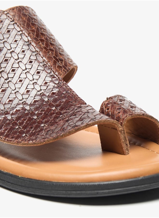 LBL by Shoexpress Mens Textured Slip-On Arabic Sandals  - Image 5