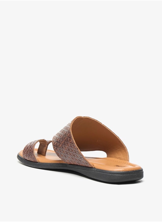 LBL by Shoexpress Mens Textured Slip-On Arabic Sandals  - Image 2