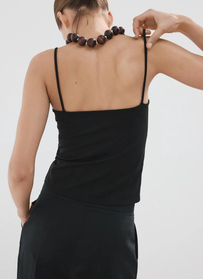 MANGO Fitted Crop Top
